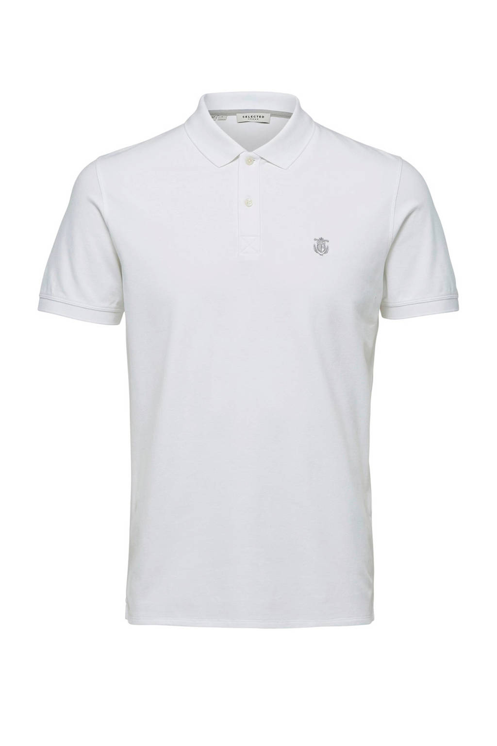 Selected Homme +Fit regular fit polo wit, Wit