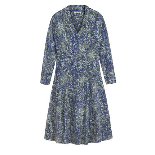 Sandwich A lijn jurk met all over print blauw multi Sandwich A lijn jurk met all over print blauw multi