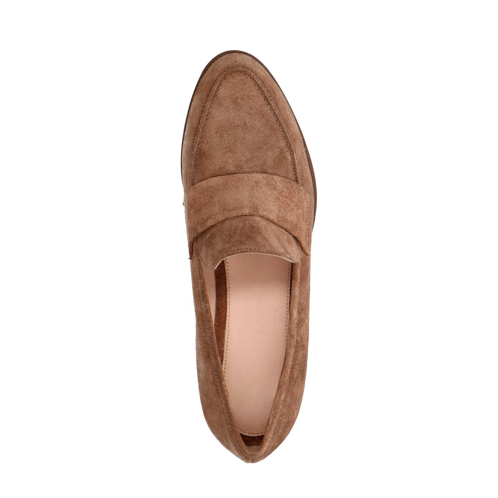 Santoni Heren Loafers Bruin sue penny loafer rz | Van den Assem