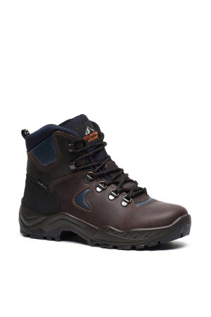 Mountain Peak leren wandelschoenen donkerbruin