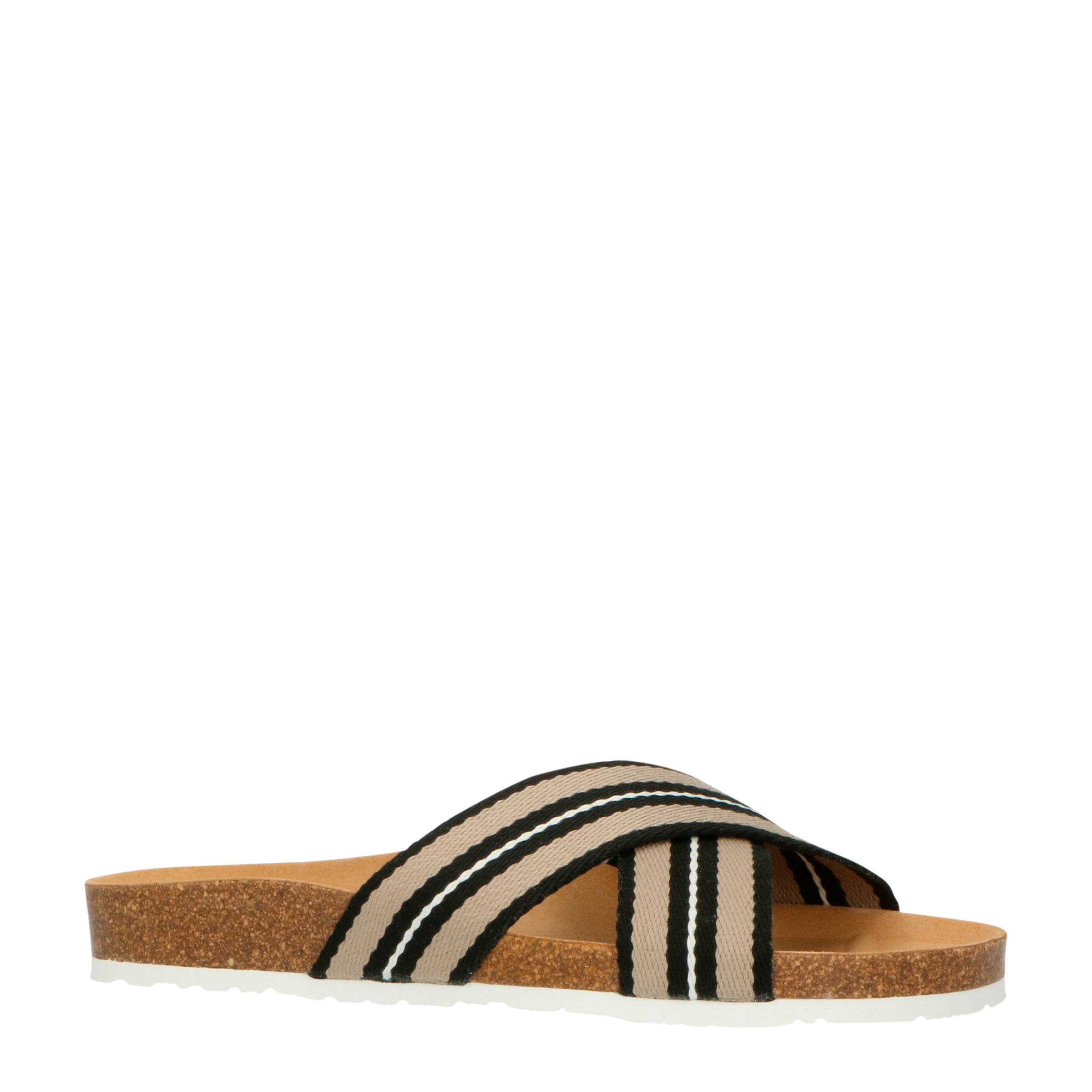 esprit slippers zwart
