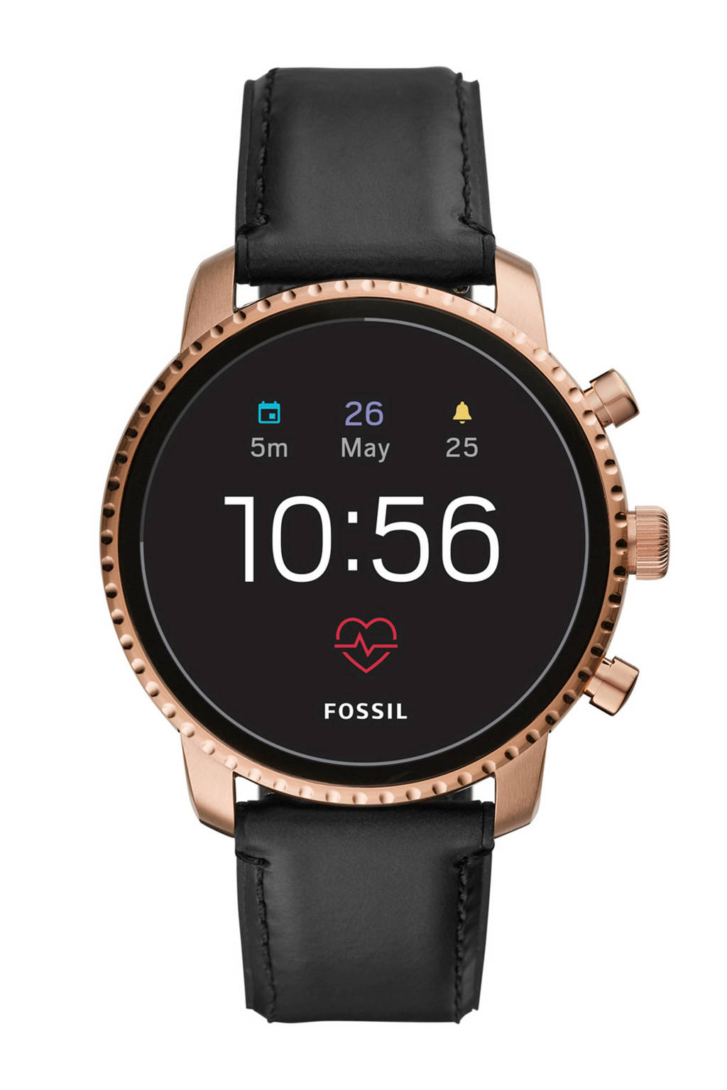 fossil men grey explorist hr smartwatch ftw4012
