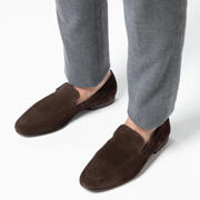 thumbnail: Manfield suède loafers donkerbruin