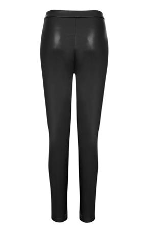 Lang imitatieleren legging zwart 36 inch