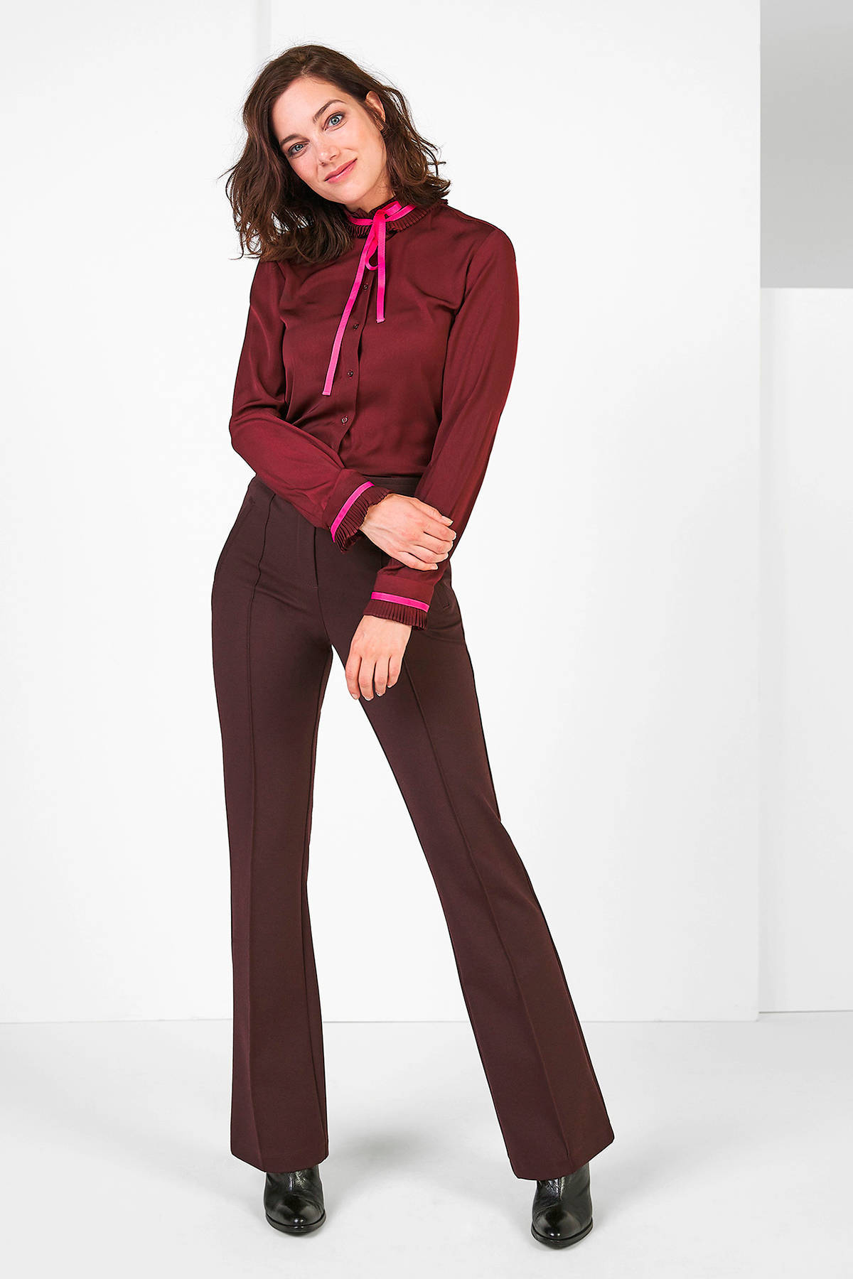 flared broek high waist