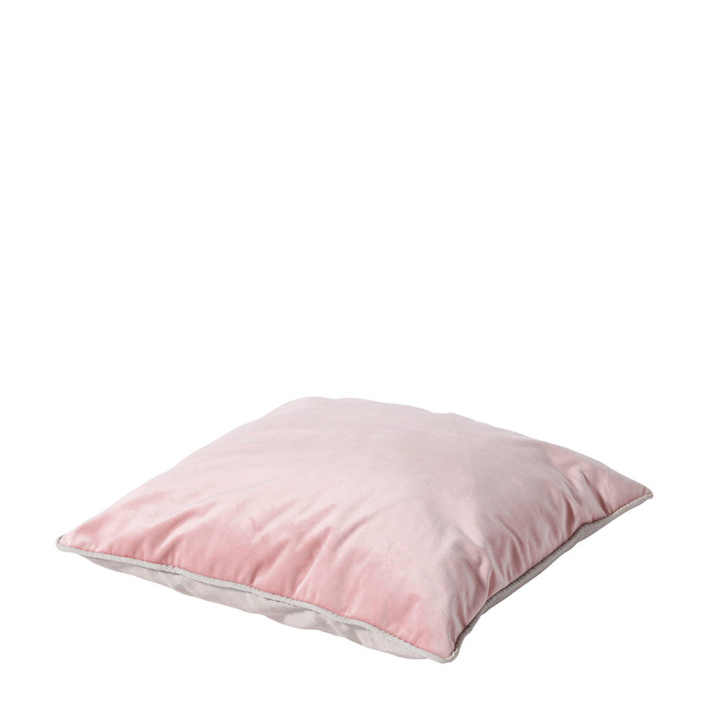 Madison sierkussen tuin (45x45 cm), Roze/linnen