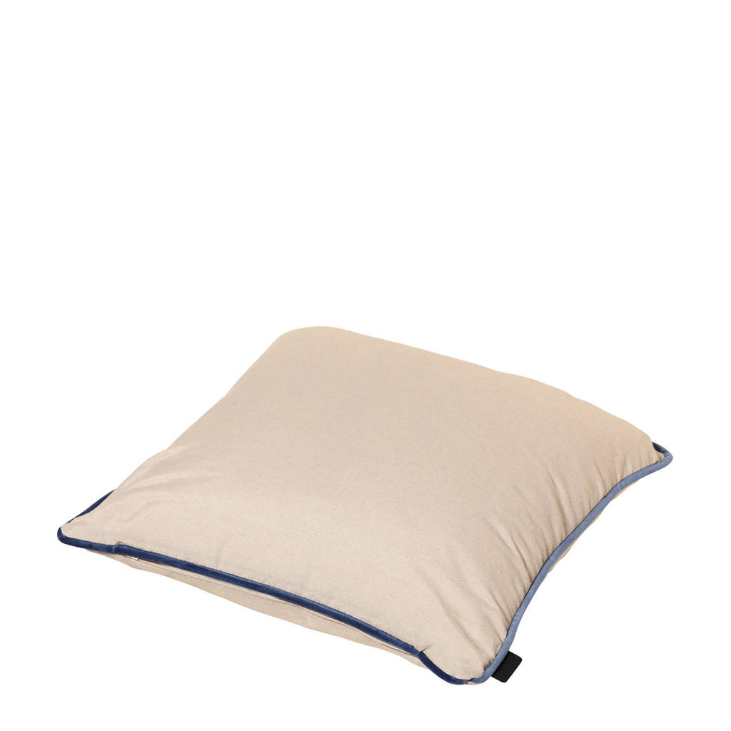 Madison sierkussen tuin (45x45 cm), Blauw/linnen