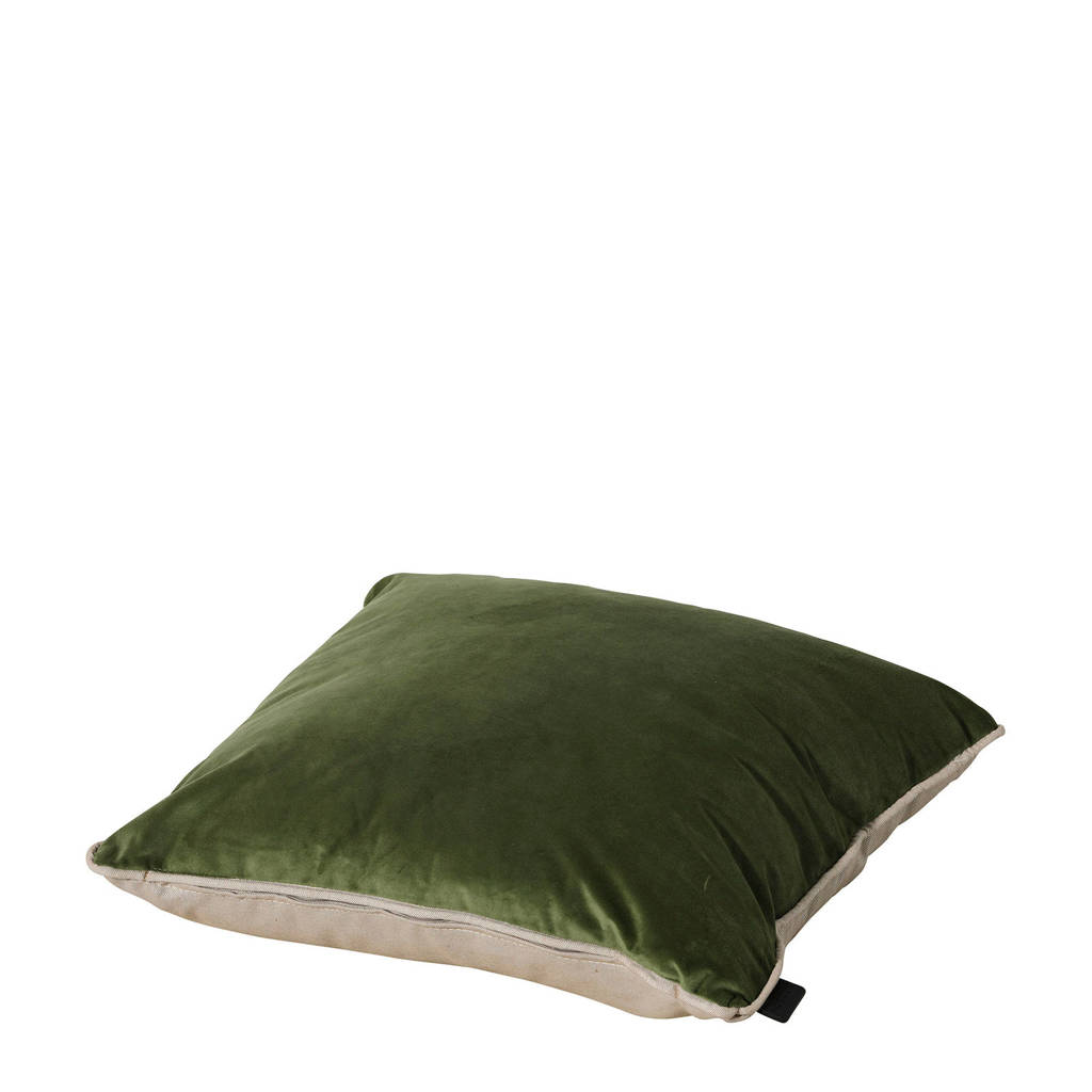 Madison sierkussen tuin (45x45 cm), Groen/linnen