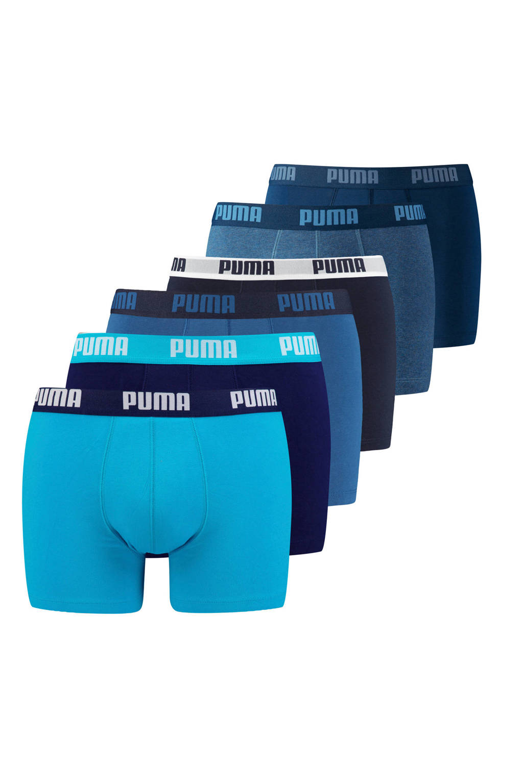 Puma boxershort (set van 6), Blauw