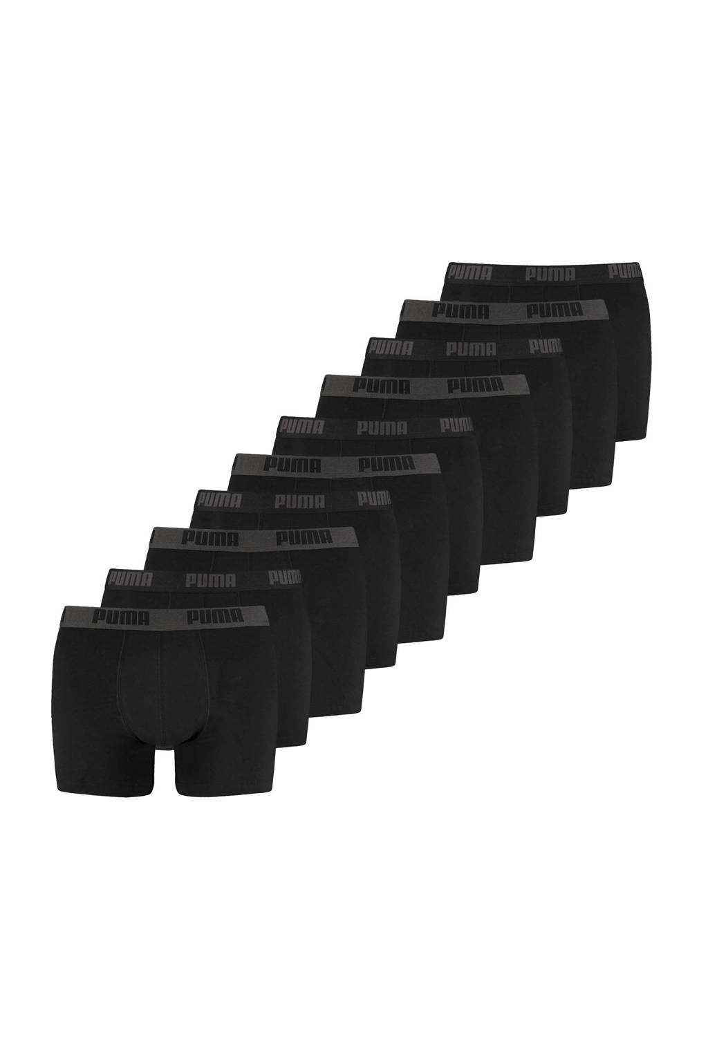 Puma boxershort (set van 10), Zwart