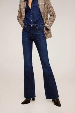 high waist flared jeans blauw
