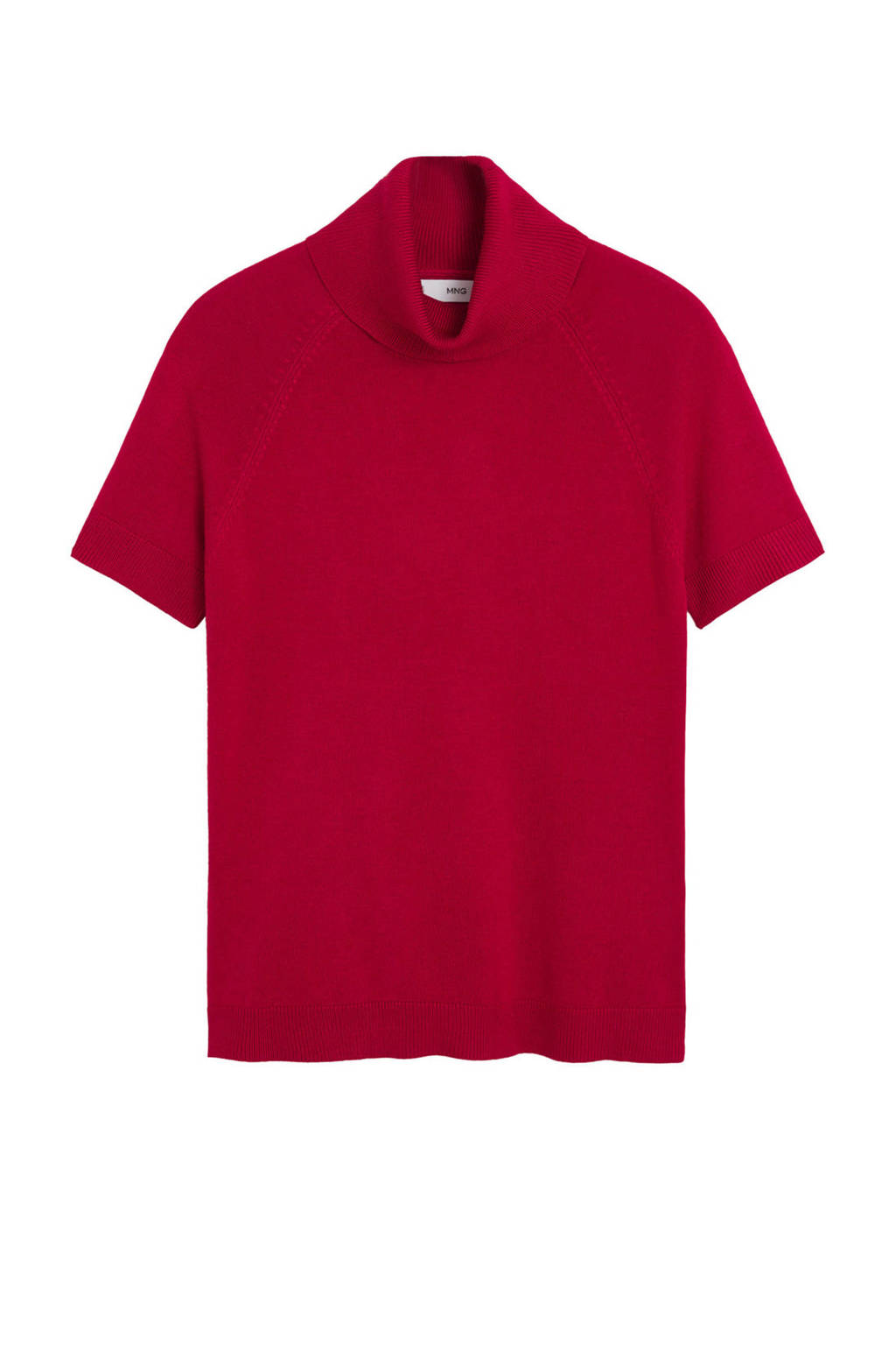 Mango fijngebreide top rood, Rood
