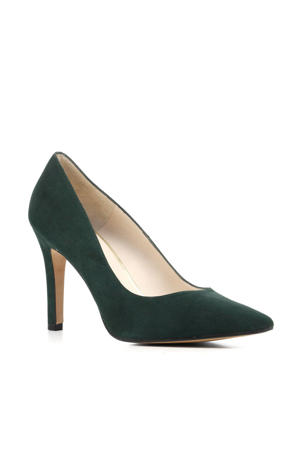Rachel suède pumps donkergroen