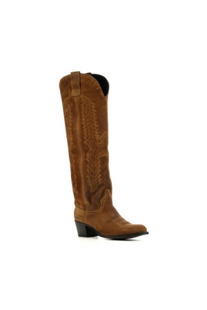 15690 suède cowboylaarzen cognac