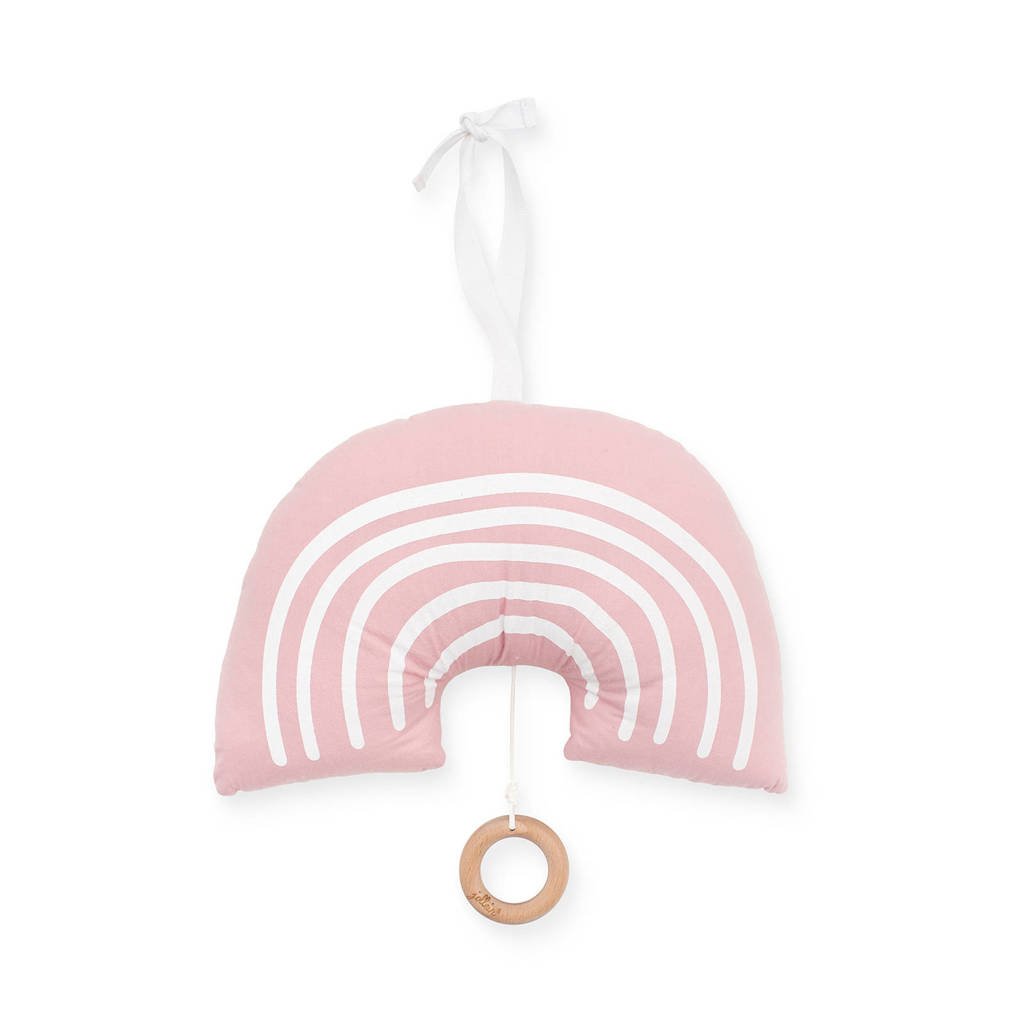 Jollein muziekhanger Rainbow blush pink, Roze