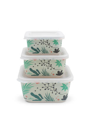 snackbox bamboe Leaves - set van 3