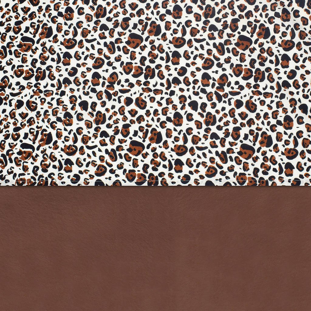 Jollein baby ledikantlaken120x150 cm Leopard natural, Beige/bruin