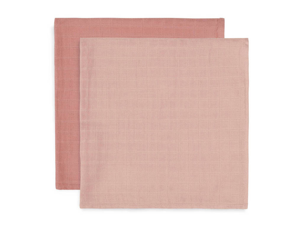 Jollein bamboe multidoek large 115x115 cm Pale pink - set van 2, Roze