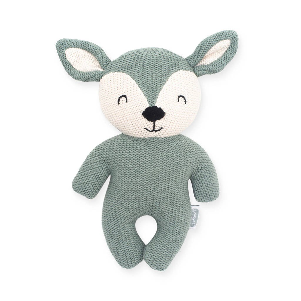 Jollein Deer ash green knuffel 23 cm, Groen