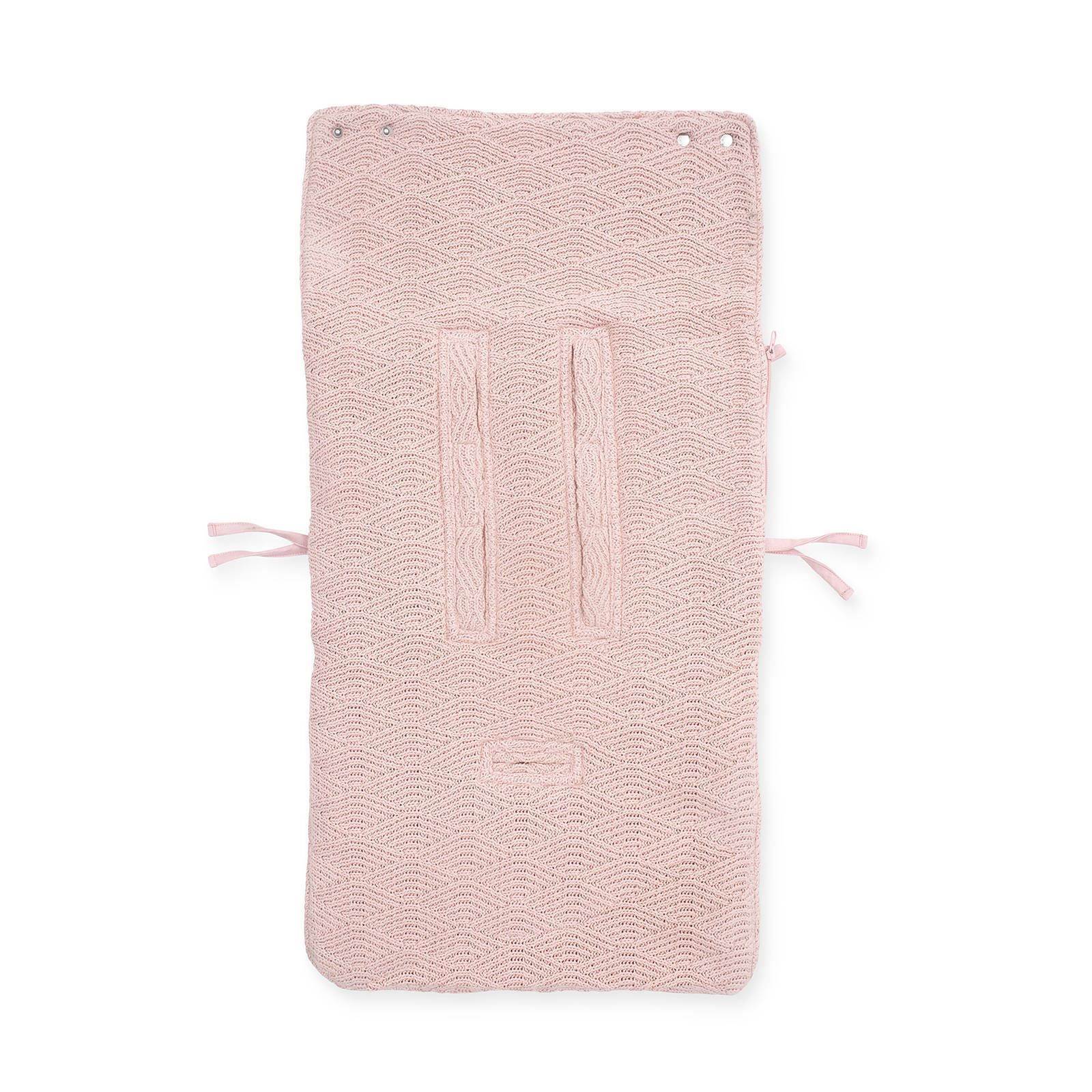 Jollein voetenzak groep 0+ 3/5 punts River knit pale pink | wehkamp
