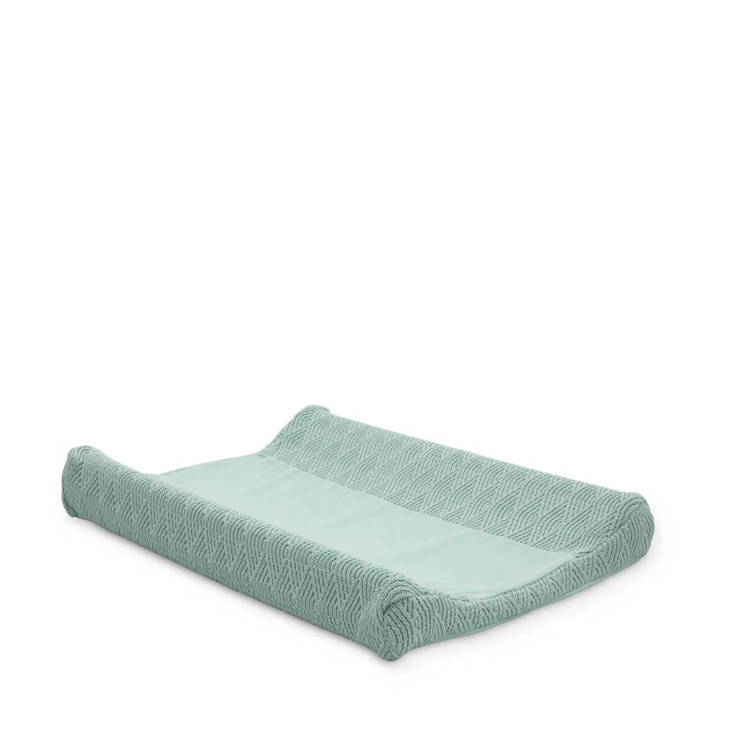 Jollein aankleedkussenhoes 50x70 cm River knit ash green, Groen