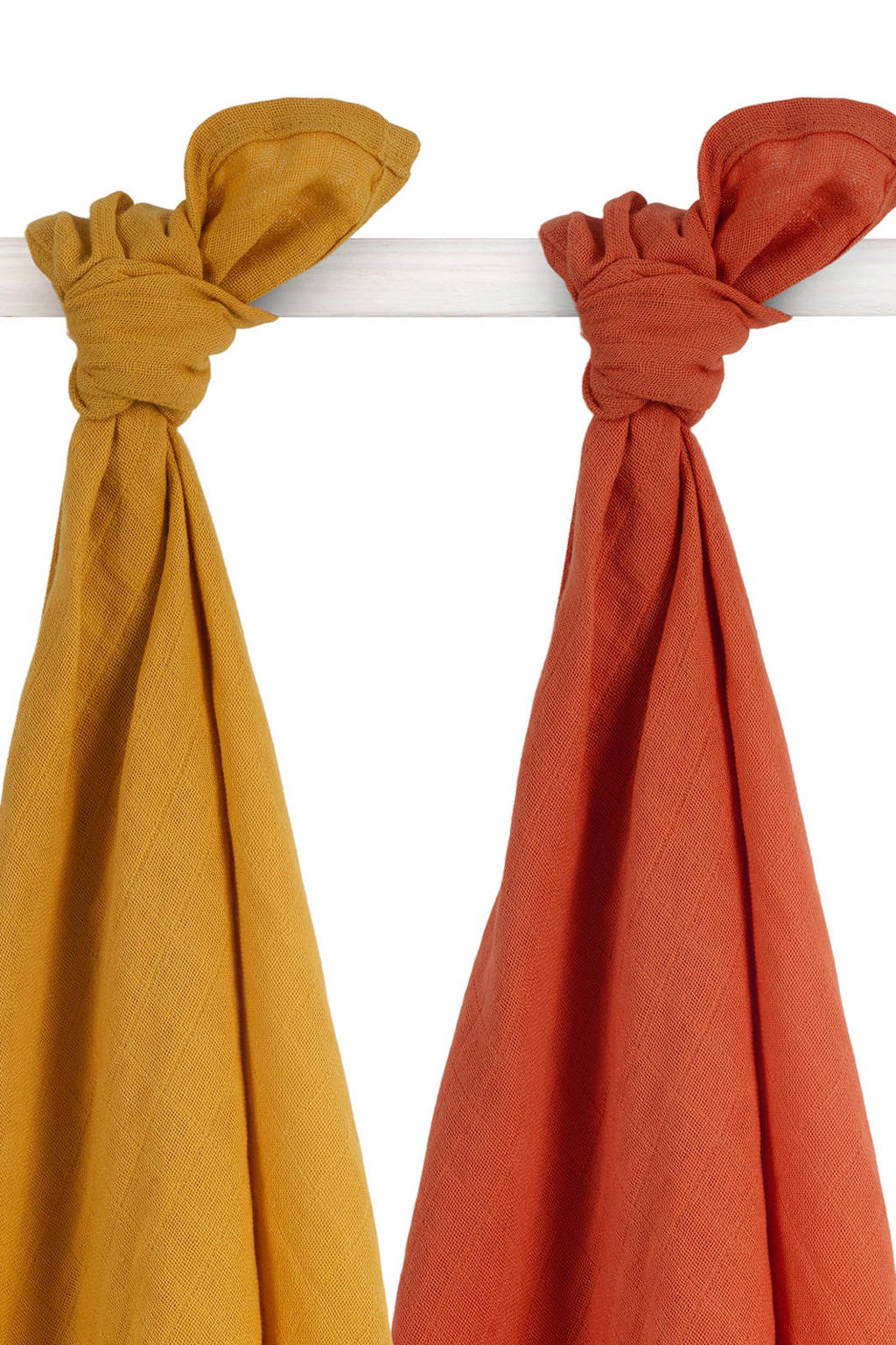 Jollein bamboe multidoek large 115x115 cm Mustard rust - set van 2, bruin/oker