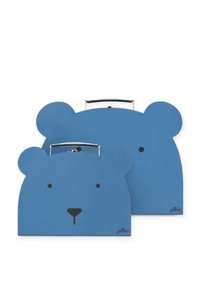 speelkoffertje Animal club steel blue - set van 2