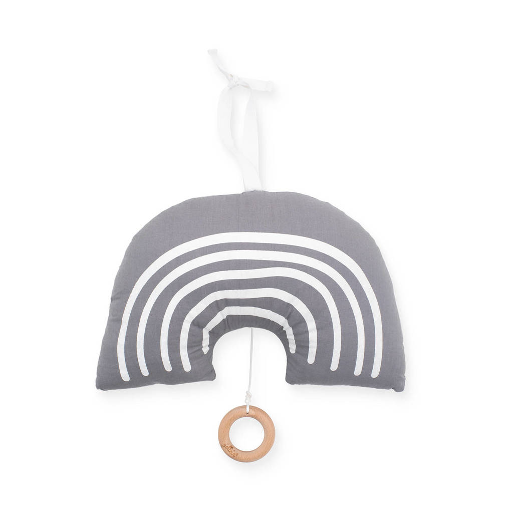 Jollein muziekhanger Rainbow grey, Grijs