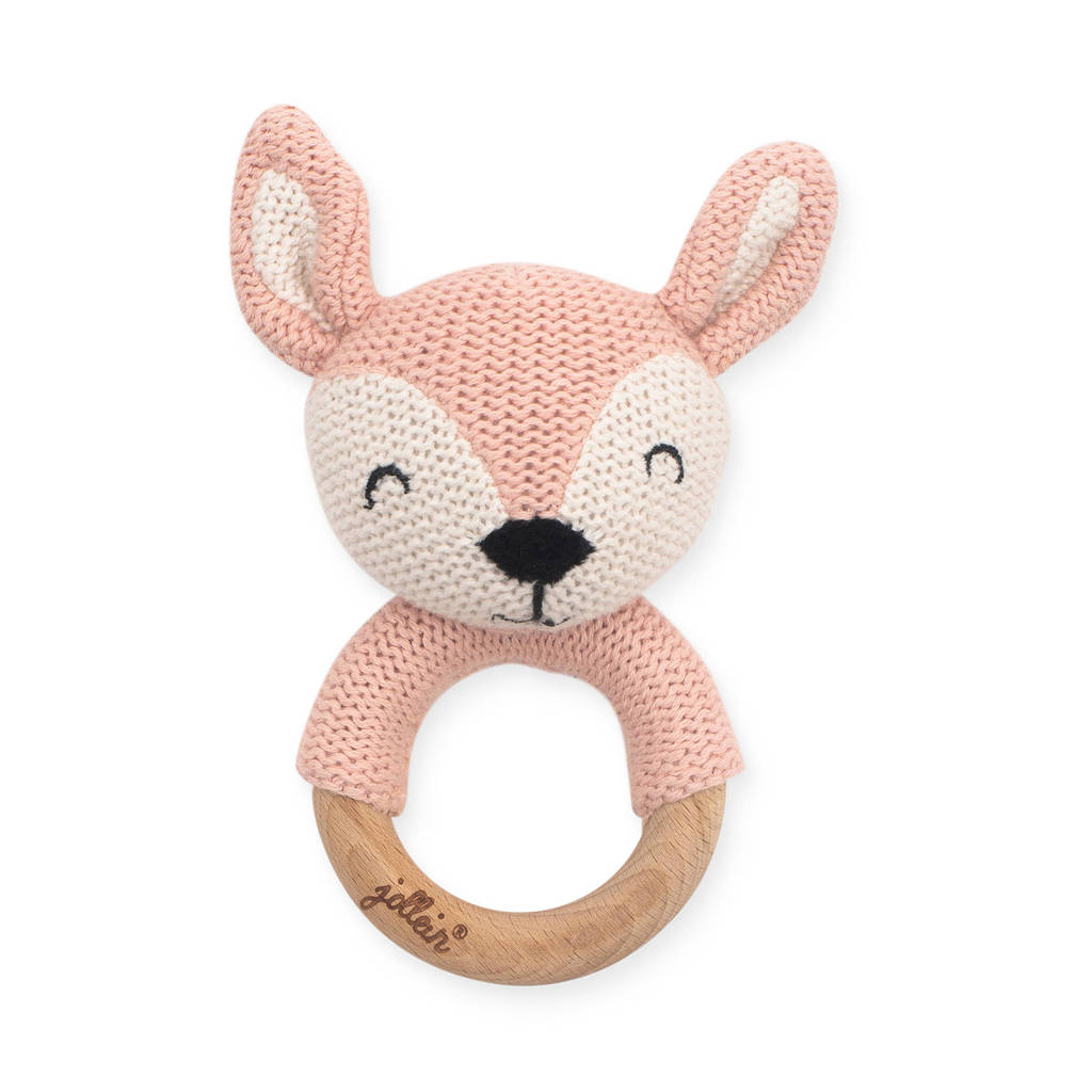 Jollein bijtring Ø 7cm Deer pale pink, Roze