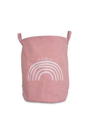 opbergmand XL Canvas Rainbow blush pink 38x48 cm