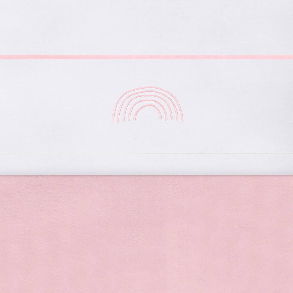Jollein baby ledikantlaken 120x150 cm Rainbow blush pink, Wit/roze