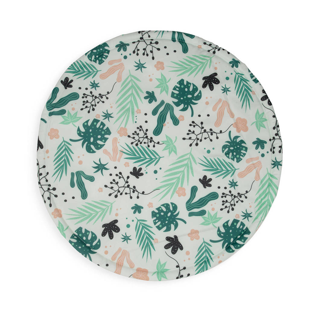 Jollein boxkleed rond ø 92cm Leaves