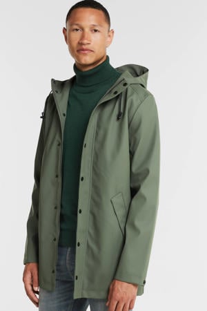 straight fit regenjas Jace green