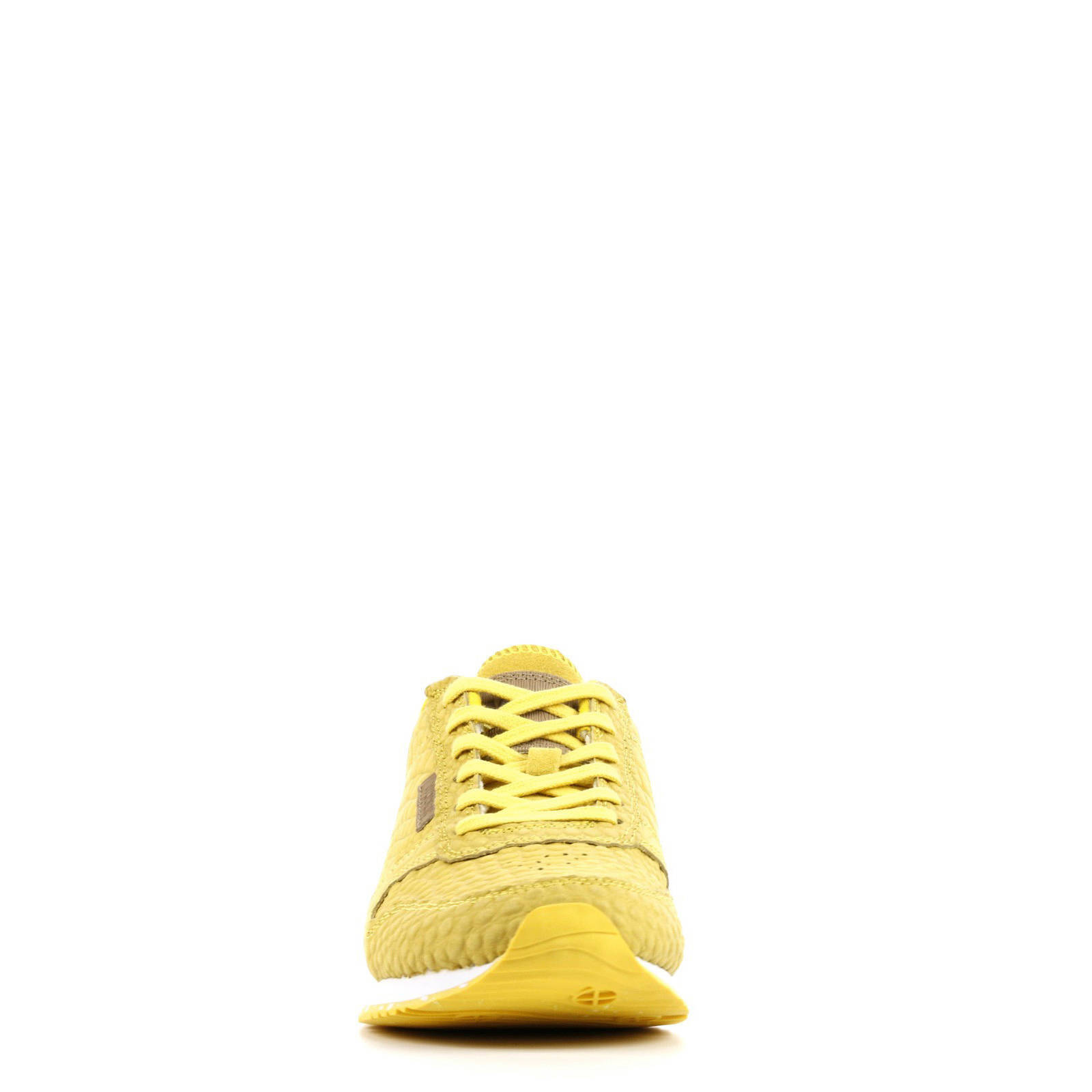 Woden Ydun Croco suède sneakers geel | wehkamp