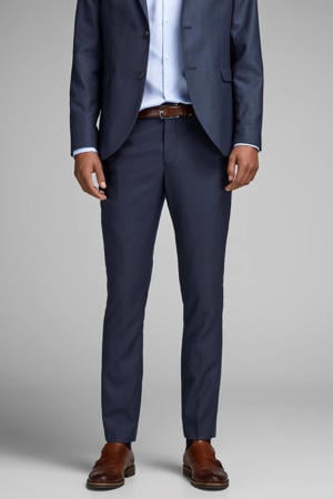 PREMIUM slim fit pantalon donkerblauw
