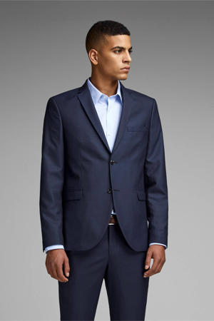 PREMIUM slim fit colbert donkerblauw