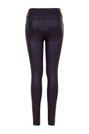 coated legging donkerblauw