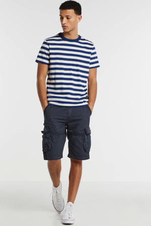 regular fit cargo bermuda donkerblauw