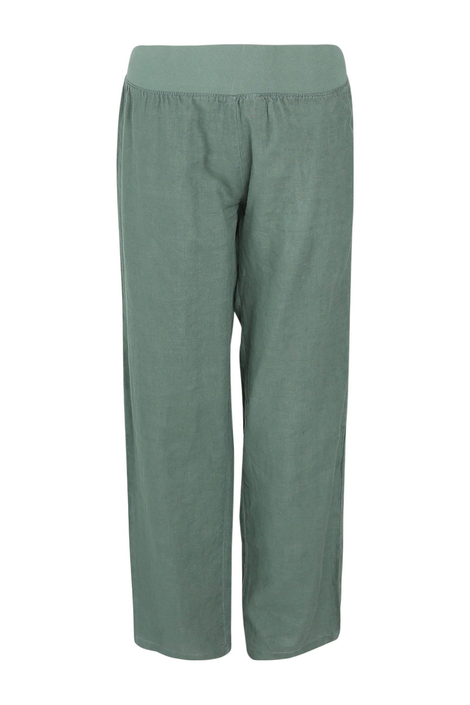 Paprika linnen loose fit broek groen | wehkamp