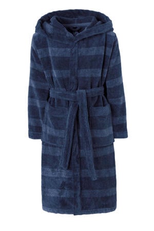 Here & There badjas donkerblauw streep