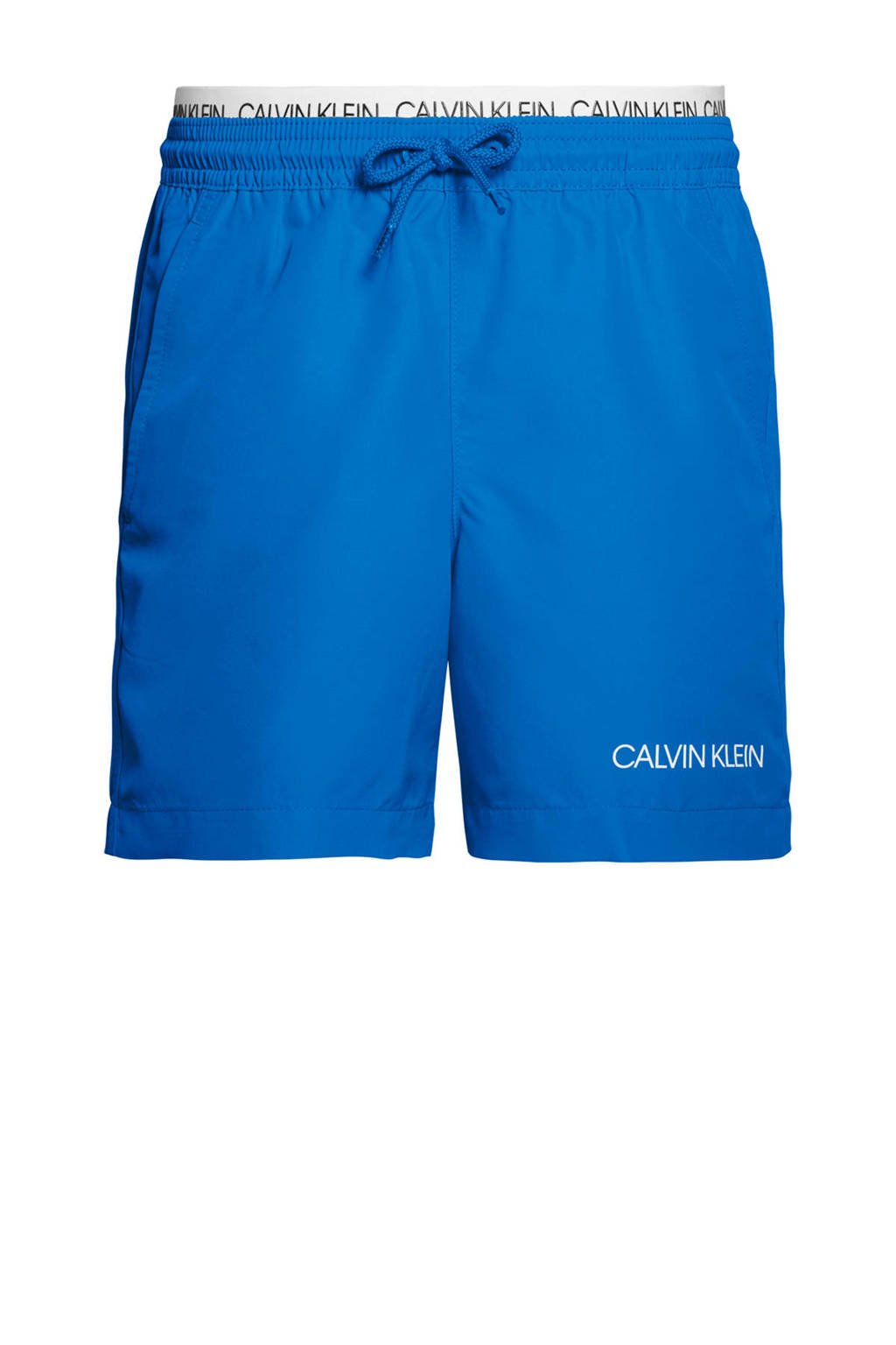 CALVIN KLEIN zwemshort blauw/wit, Blauw