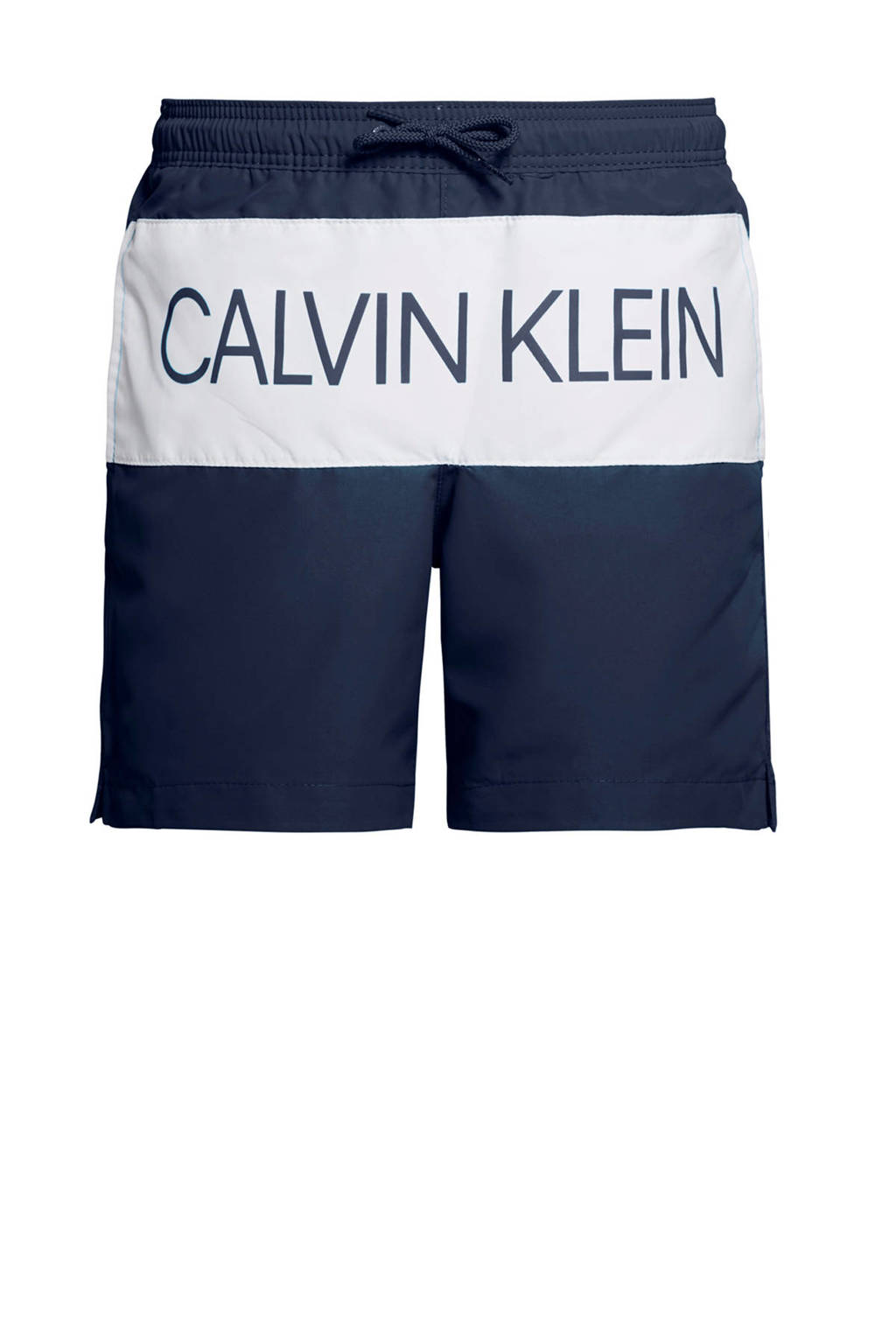 CALVIN KLEIN zwemshort blauw/wit, Zwart