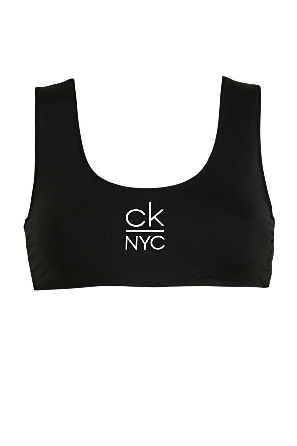 CALVIN KLEIN bikintop zwart/wit, Zwart