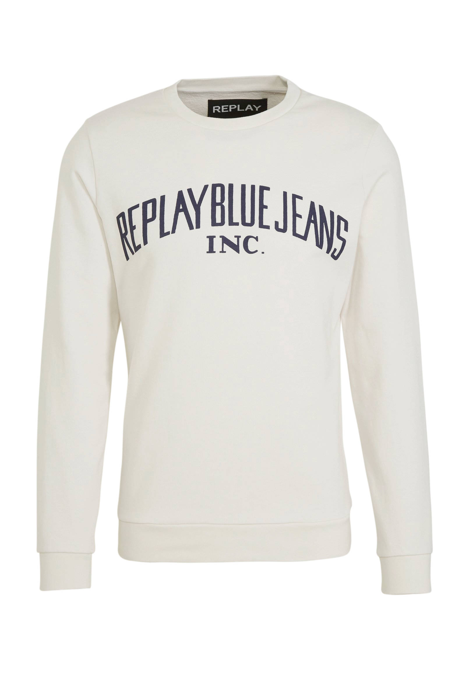 REPLAY sweater met logo wit | wehkamp REPLAY sweater met logo donkerblauw | wehkamp