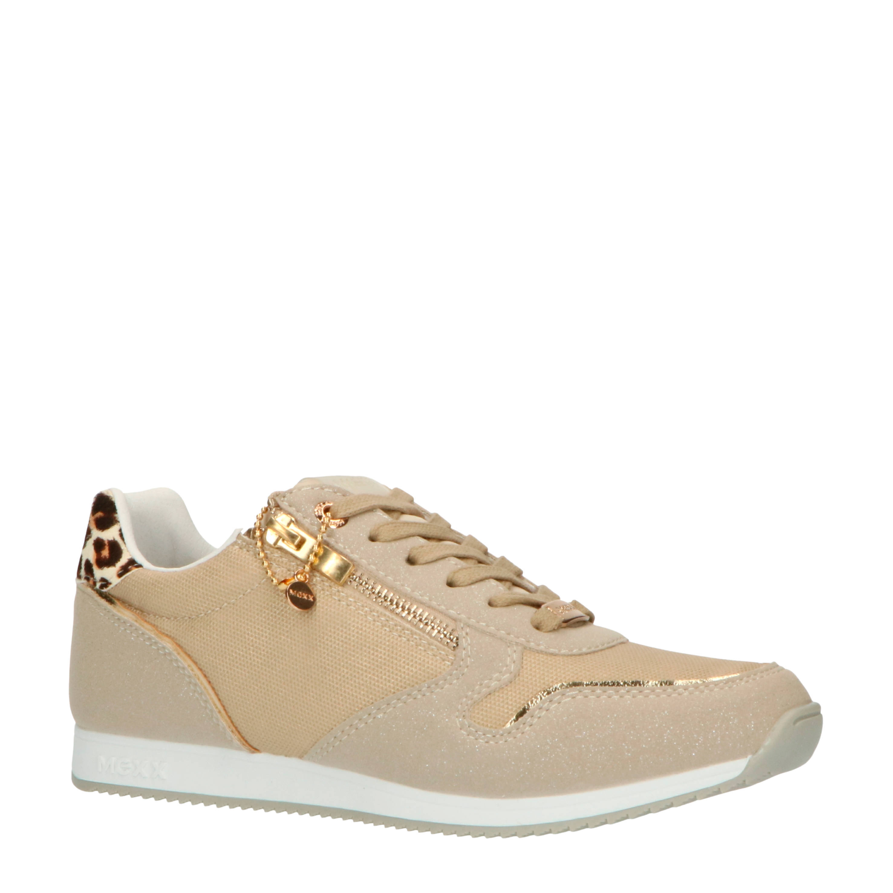 Mexx Eemy sneakers goud/beige | wehkamp