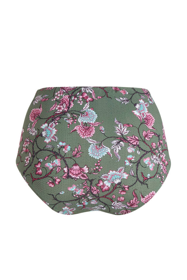 ESPRIT Women Beach gebloemd high waist bikinibroekje kakigroen wehkamp