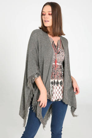 poncho grijs