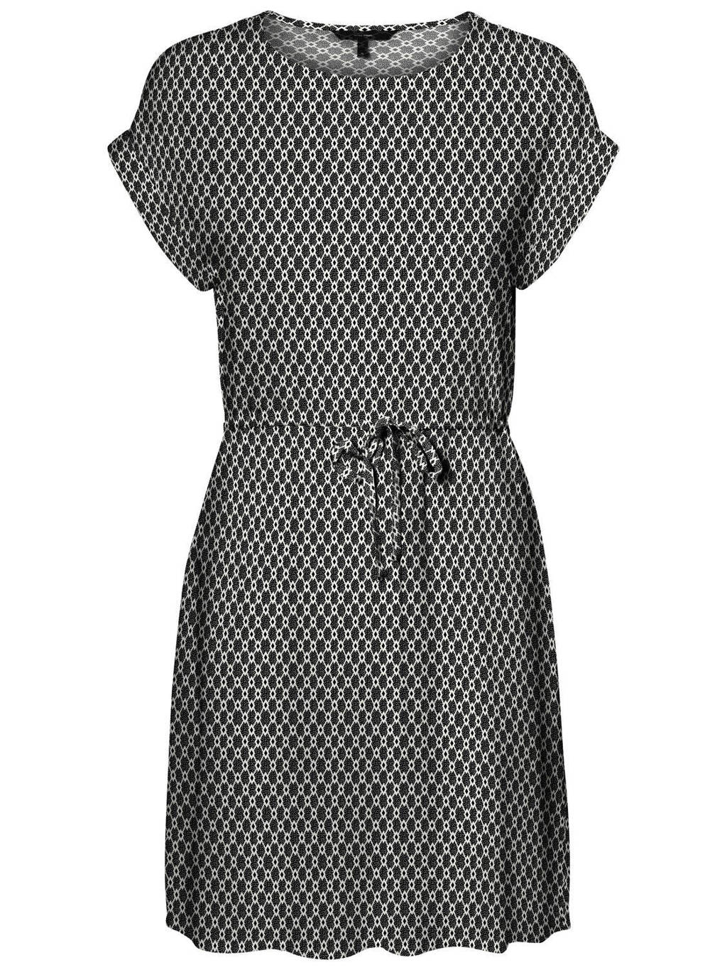 VERO MODA jurk met all over print zwart, Zwart