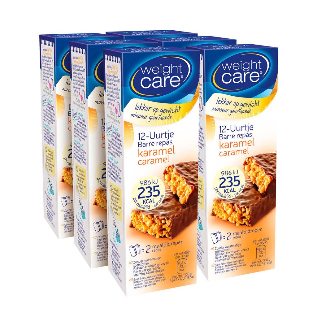 Weight Care Maaltijdreep 12-Uurtje Caramel -6x 2 stuks