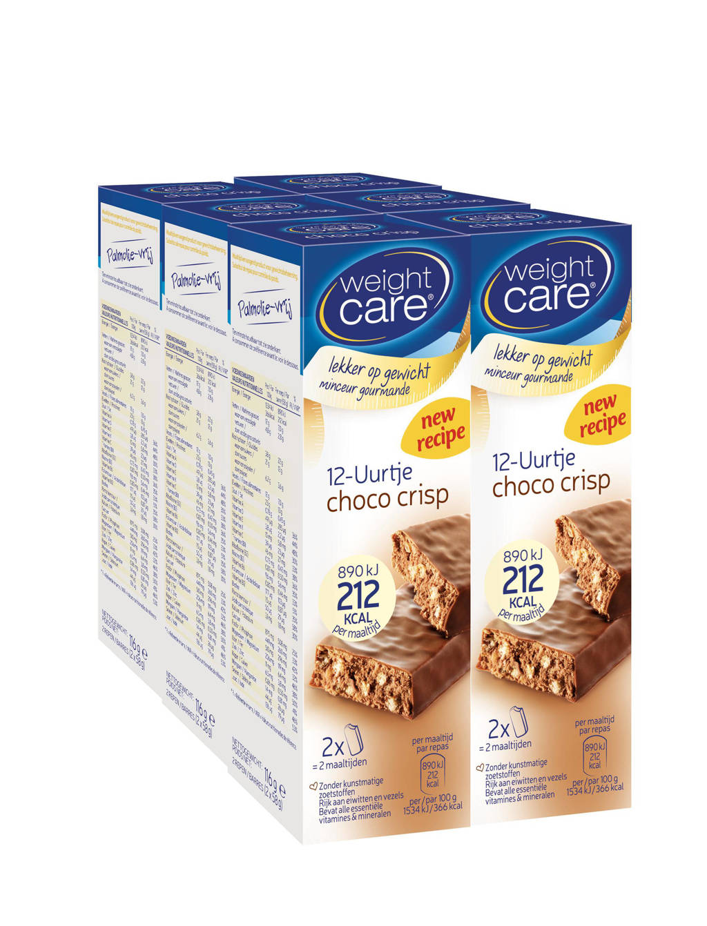 Weight Care Maaltijdreep 12-Uurtje Choco Crisp - 6x2 stuks